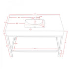 Meridian Furniture Marmo 48" Engineered Stone Top, Steel And Glass Base Vanity - Chrome