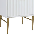 Meridian Furniture Modernist 24" Engineered Stone Top And Solid Wood Base Bathroom Vanity - Gold