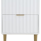 Meridian Furniture Modernist 24" Engineered Stone Top And Solid Wood Base Bathroom Vanity - Gold