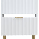 Meridian Furniture Modernist 24" Engineered Stone Top And Solid Wood Base Bathroom Vanity - Gold