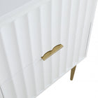 Meridian Furniture Modernist 24" Engineered Stone Top And Solid Wood Base Bathroom Vanity - Gold