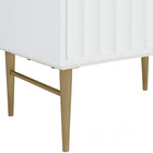 Meridian Furniture Modernist 30" Engineered Stone Top And Solid Wood Base Bathroom Vanity - Gold