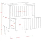 Meridian Furniture Modernist 30" Engineered Stone Top And Solid Wood Base Bathroom Vanity - Gold