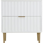 Meridian Furniture Modernist 30" Engineered Stone Top And Solid Wood Base Bathroom Vanity - Gold