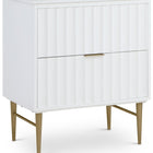 Meridian Furniture Modernist 30" Engineered Stone Top And Solid Wood Base Bathroom Vanity - Gold
