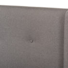 Baxton Studio Brooklyn Mid-Century Modern Walnut Wood Grey Fabric Queen Size Platform Bed