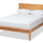 Baxton Studio Marana Modern and Rustic Natural Oak and Pine Finished Wood Queen Size Platform Bed