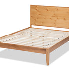 Baxton Studio Marana Modern and Rustic Natural Oak and Pine Finished Wood Full Size Platform Bed