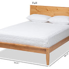 Baxton Studio Marana Modern and Rustic Natural Oak and Pine Finished Wood Full Size Platform Bed
