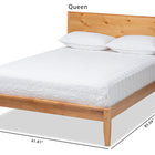 Baxton Studio Marana Modern and Rustic Natural Oak and Pine Finished Wood Queen Size Platform Bed