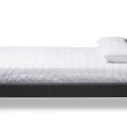 Baxton Studio Sinclaire Modern and Contemporary Dark Grey Fabric Upholstered Walnut-Finished Queen Sized Platform Bed