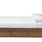Baxton Studio Raurey Modern and Contemporary Walnut Finished Queen Size Storage Platform Bed