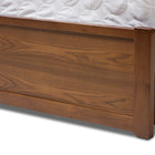 Baxton Studio Raurey Modern and Contemporary Walnut Finished Queen Size Storage Platform Bed