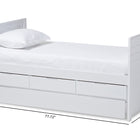 Baxton Studio Linna Modern and Contemporary White-Finished Daybed with Trundle