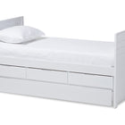 Baxton Studio Linna Modern and Contemporary White-Finished Daybed with Trundle