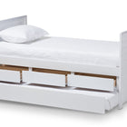 Baxton Studio Linna Modern and Contemporary White-Finished Daybed with Trundle