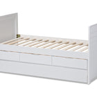 Baxton Studio Linna Modern and Contemporary White-Finished Daybed with Trundle