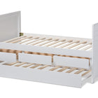 Baxton Studio Linna Modern and Contemporary White-Finished Daybed with Trundle