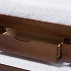 Baxton Studio Linna Modern and Contemporary Walnut Brown-Finished Daybed with Trundle