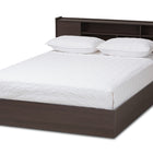 Baxton Studio Larsine Modern and Contemporary Brown Finished Queen Size Platform Storage Bed