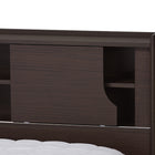 Baxton Studio Larsine Modern and Contemporary Brown Finished Queen Size Platform Storage Bed