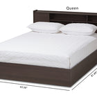 Baxton Studio Larsine Modern and Contemporary Brown Finished Queen Size Platform Storage Bed