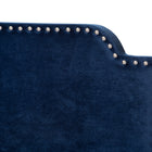 Baxton Studio Darcy Luxe and Glamour Navy Velvet Upholstered King Size Bed