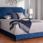Baxton Studio Darcy Luxe and Glamour Navy Velvet Upholstered King Size Bed