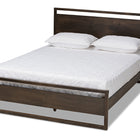 Baxton Studio Inicio Modern and Contemporary Charcoal Brown Finished Wood Queen Size Platform Bed