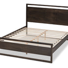 Baxton Studio Inicio Modern and Contemporary Charcoal Brown Finished Wood Queen Size Platform Bed