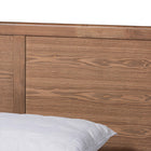 Baxton Studio Zenon Mid-Century Modern Walnut Brown Finished Wood King Size Platform Bed