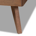 Baxton Studio Zenon Mid-Century Modern Walnut Brown Finished Wood King Size Platform Bed