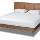 Baxton Studio Artemis Mid-Century Modern Walnut Brown Finished Wood King Size Platform Bed