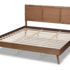 Baxton Studio Artemis Mid-Century Modern Walnut Brown Finished Wood King Size Platform Bed