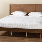 Baxton Studio Artemis Mid-Century Modern Walnut Brown Finished Wood King Size Platform Bed