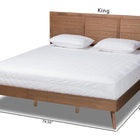 Baxton Studio Artemis Mid-Century Modern Walnut Brown Finished Wood King Size Platform Bed