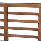 Baxton Studio Rina Modern and Contemporary Dark Grey Fabric Upholstered and Ash Walnut Brown Finished Wood King Size Platform Bed