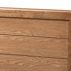 Baxton Studio Gabriela Rustic Modern Dark Grey Fabric Upholstered and Ash Walnut Brown Finished Wood King Size Platform Bed