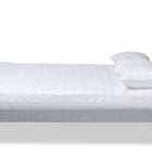 Baxton Studio Eloise Rustic Modern Light Grey Fabric Upholstered and Ash Walnut Brown Finished Wood King Size Platform Bed