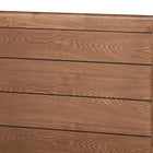 Baxton Studio Claudia Rustic Modern Light Grey Fabric Upholstered and Walnut Brown Finished Wood King Size Platform Bed