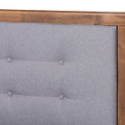 Baxton Studio Livinia Modern Transitional Light Grey Fabric Upholstered and Ash Walnut Brown Finished Wood King Size Platform Bed