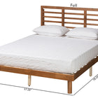 Baxton Studio Lucine Mid-Century Modern Ash Walnut Finished Wood Full Size Platform Bed