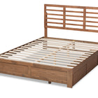 Baxton Studio Piera Modern and Contemporary Transitional Ash Walnut Brown Finished Wood Queen Size 3-Drawer Platform Storage Bed