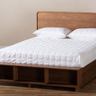 Baxton Studio Vita Modern Transitional Ash Walnut Brown Finished Wood 4-Drawer Full Size Platform Storage Bed