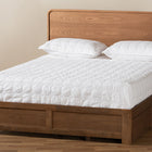 Baxton Studio Eleni Modern and Contemporary Transitional Ash Walnut Brown Finished Wood King Size 3-Drawer Platform Storage Bed