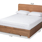 Baxton Studio Eleni Modern and Contemporary Transitional Ash Walnut Brown Finished Wood Full Size 3-Drawer Platform Storage Bed