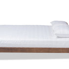 Baxton Studio Anzia Mid-Century Modern Walnut Finished Wood Queen Size Platform Bed