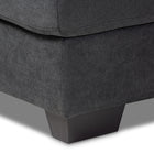 Baxton Studio Langley Modern and Contemporary Dark Grey Fabric Upholstered Sectional Sofa with Right Facing Chaise