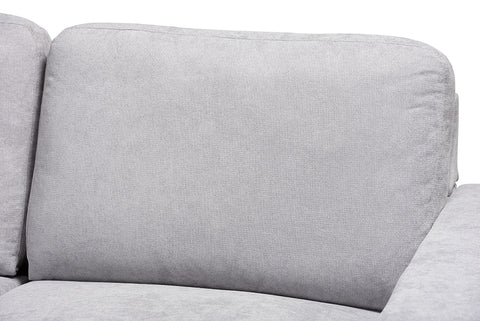 Baxton Studio Nevin Modern and Contemporary Light Grey Fabric Upholstered Sectional Sofa with Left Facing Chaise