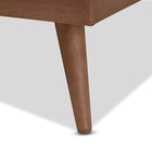 Baxton Studio Karine Mid-Century Modern Walnut Brown Finished Wood King Size Platform Bed